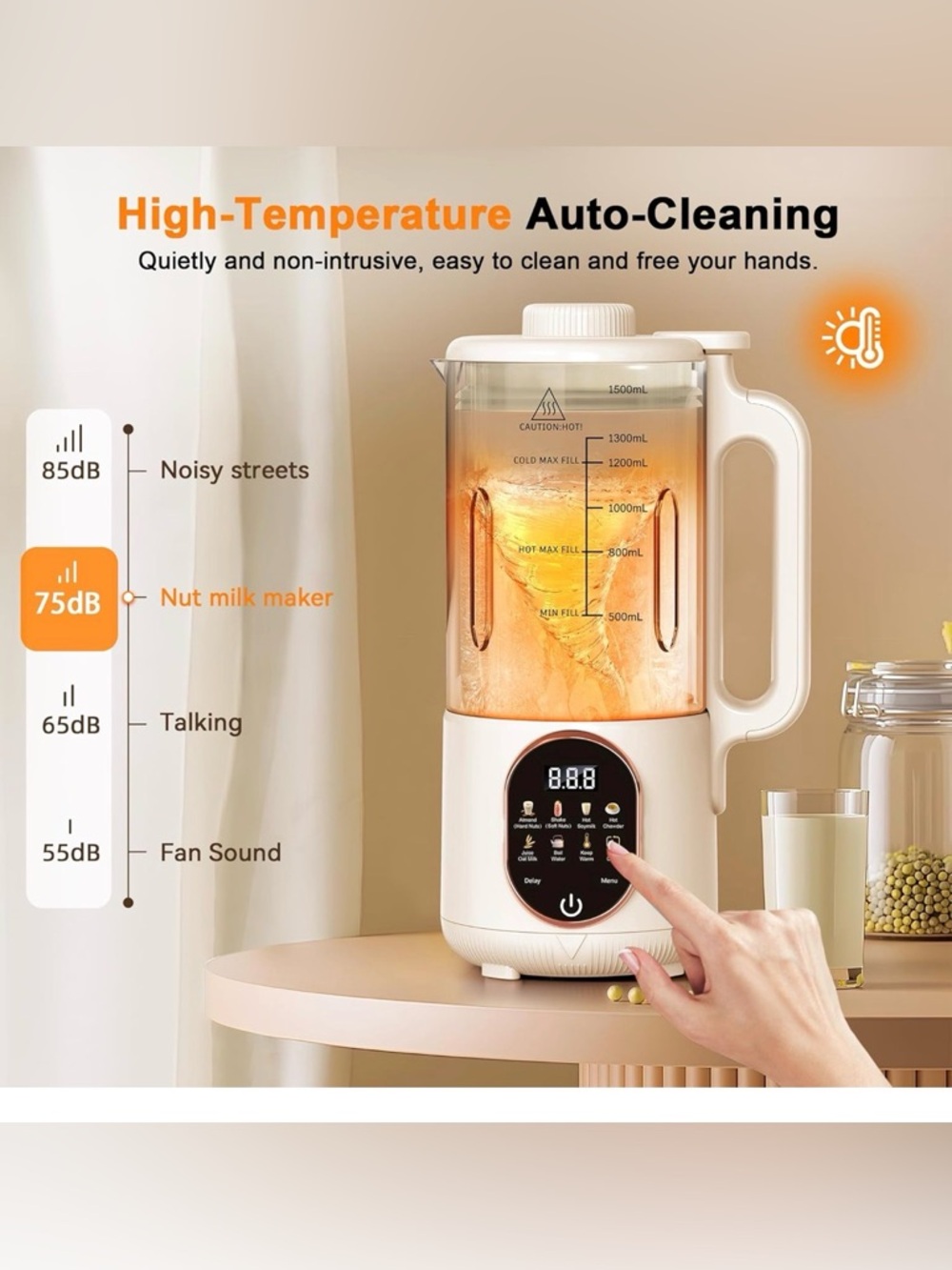 50oz Nut Milk Maker - 10 in 1 Automatic Nut Milk Maker - Picture 6 of 10